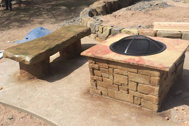 outdoor fire pit brick in madison Wisconsin